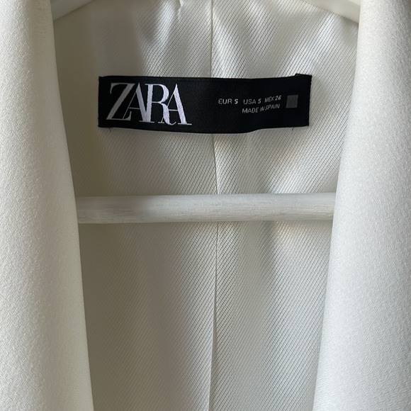 Zara White Long Blazer - Picture 2 of 8